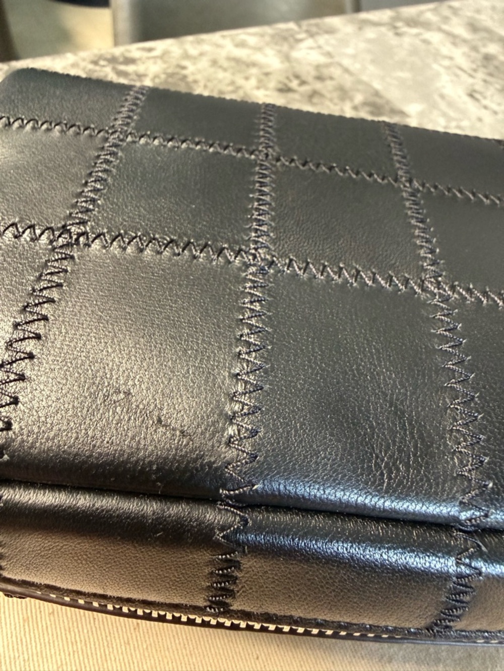 Coachtopia Cosmetic Pouch In Checkerboard Upcrafted Leather CBE90 - Picture 11 of 11